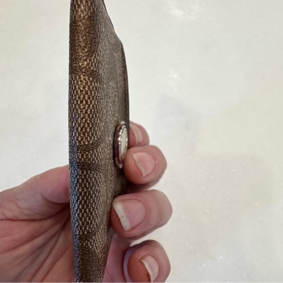 Coach Card Holder Cards Case Signature Canvas Red/Brown 5 slots - Picture 4 of 10